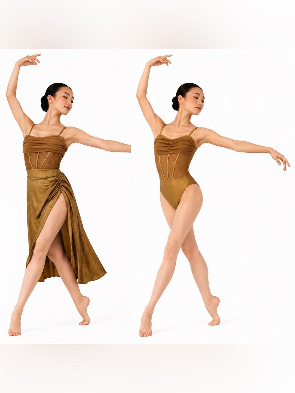 Kelle 4458 Solo Dance Costume LA Adult Bronze Corset Contemporary Lyrical